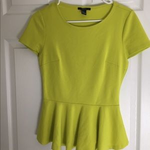 Pop of color. Neon top.